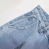 And Winter New Pleated Baggy Jeans