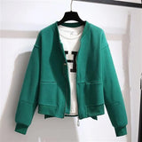 Zingj Jacket Female Short Model Fall 2024 New Loose Korean Version With A Hat Chic Port Wind Versatile Top Tide-Outfit
