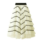 Solid Tulle Layered Maxi Skirt- Outfit