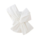 Autumn Style Bowtie Asymmetrical Collar Slim Blouse