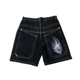 Shorts, Y2K Pants, Harajuku, Hip-Hop, Lucky Seven, Vintage Blue Baggy