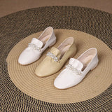 Zingj 2023 New Fashion Soft Bottom Flat Fairy Two Wear Plus Size Single Shoes Bean Shoes Women's