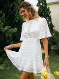 Spring / Summer New Front Piece Lace Dress INS Hem Cuff Lace Fringed