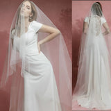 Ivory Wedding Veils Tulle Long Bridal Veil One Layer Bride Party Veils 3 Metre Bridal Veil Party Gifts Wedding