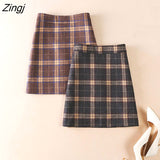 Women Woolen Blends Mini Elegant Simple Daily High Quality All-match Womens Skirt Retro Fashion Chic Korean Style