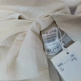 New Leisure Version Vertical Collar Lotus Leaf Trim Pendent Shirt