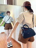 Chiffon Blouse for Women Korean Style Women Clothing Striped Shirt Short Sleeve Summer Tops Women Elegant Chic Woman