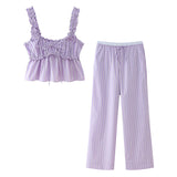 New Striped Poplin Blouse 3152023 Design Pants