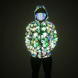 2024 New Original Mushroom Dazzle Color Reflective Jacket Men's Colorful Laser Hooded Jacket-Outfit