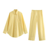 New Striped Casual Loose Shirt 3217253 Trousers