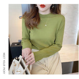 Zingj Collar Bottomed Sweater Women's Long-Sleeved Autumn And Winter Sweaters Wear Loose Knitted Blouses In Thin