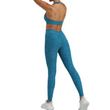 Zingj Adjustable Shoulder Strap Peach Hip Side Pocket V Waist Tights Yoga Fitness Suit-Outfit