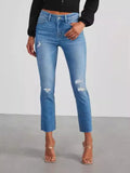 Direct Selling High Waist Elastic Slim Fashion Jeans Female Wish Hot Style Lady-Outfit