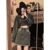 Zingj Fashion Suit Women's Short Jacket Jacket Autumn New Package Hip Skirt Temperament Skirt Two Set-Outfit
