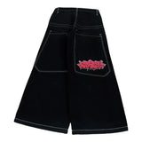 Men's Jeans Y2K Bag Vintage High-Quality Pattern Hip-Hop Street Leisure Men Harajuku Wide