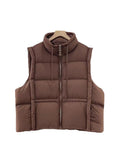 Advanced Sense White Duck Down Vest Female 2024 Winter Fashion Casual Design Sense Big Thick Vest Vest Tide-Outfit