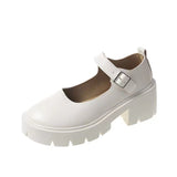 Spring And Summer Jk Uniform Shoes To Increase The Thick Bottom Of The Student Mary Jane High Heel Single Shoes British Dress Retro