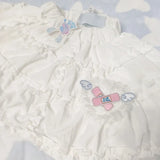 Japanese Fashion Sweet Ruffled Women Skirts Y2k Aesthetic A-line Pleated Mini Skirt High Waist Slim Streetwear Mujer