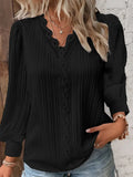 Zingj Wise Style Autumn Long Sleeve V Collar Lace Splicing