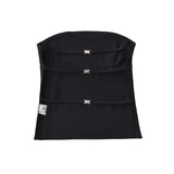 And Winter New Women's Wear Solid Color One-Word Collar Sleeveless Back Short Chest Spicy Girl