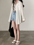Lightweight Sheer Long Sleeve Blouse- Outfit