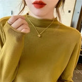 Zingj Collar Bottomed Sweater Women's Long-Sleeved Autumn And Winter Sweaters Wear Loose Knitted Blouses In Thin