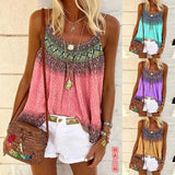 Women Print Vest Tshirt Summer Casual Oversize Tops Loose Vintage Female Camis Tank Top Tee Streetwear Sling Clothes