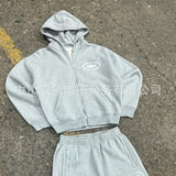 Alcatraz's New Street Ins Hoodie Zip-Down Jacket Loose Trousers
