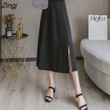 Women Asymmetrical 4XL Leisure Design Korean Style Fashion All-match Minimalist Simple Pure Elegant Summer Юбка