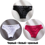 Floral Lace Women's Panties Female Hollow Out Mesh Briefs Transparent Low Rise Underwear Ladies Big Size Lingerie