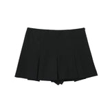 New Autumn 2023 Women's Dress High Waist Wide Pleated Skirt Shows Thin Miniskirt
