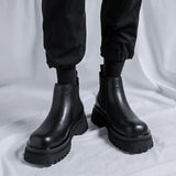 Zingj Men's Shoes Versatile Casual British Style High Chelsea Boots Men's Wear Cool And Simple Ankle Boots