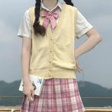 Women Sweater Vests Embroidery V-neck Preppy Style Fashionable All-match Ulzzang Schoolgirls JK Streetwear Kawaii Sweet