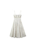 Piece Dress Set Women Casual Floral Strap Midi Dress Party Female Sweet Fairy Elegant One Piece Dress Korean 2022 Summer