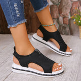 Zingj Fashionable Large-Size Flat-Soled Women's Sandals In