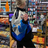 Sports Blue Printed Loose Long