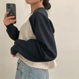 Raglan Contrast Color Long Sleeve TeeOutfit