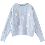 Zingj And Winter Soft Waxy Sweater Female 2023 New Pullover Loose And Gentle Wind Korean Version Soft Milk Blue Bottom Sweater
