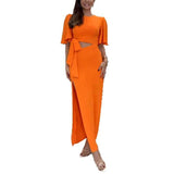 2025 New Women's Temperament Solid Color Tie With Lumbar Collar Open Dress Women