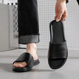 Zingj Men Wear Slippers Summer One-Drag Soft Sole Outdoor Beach Sandals Breathable Casual Slippers