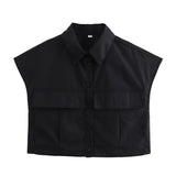 New Four-Color Sleeveless Pocket Short