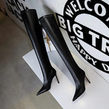 Zingj Fashion Simple Thin Heel High Heel Pointed Winter Sexy Nightclub Show Slender Over The Knee