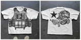 Street Printed Large T-Shirt Gothic 2024 Graphics T-Shirt Y2k Blouse Armed Gothic Men's Short