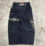 Men's Jeans Y2K Bag Vintage High-Quality Pattern Hip-Hop Street Leisure Men Harajuku Wide