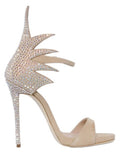 Women's Sandals With High Heels And Open Toes Covered With Anti-Suede Water Drill Banquet Party Shoes Are Sold Directly By