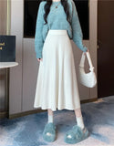 Zingj Size Micro Fat Mm Early Autumn New High Waist Soft Waxy Knit Skirt Female Korean Version Fashion Foreign Style A Word Long