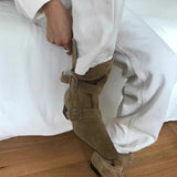 2025 Autumn And Winter Korean Version Of The New Small Design Retro French Short Boots Small Square Head Western Boots Boots Boots Women