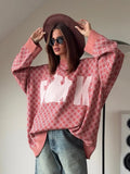 Trend Design Knitted Bunny Sweater Spring And Autumn Lazy Wind Loose Leisure