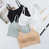 Bra Underwear Bas For Women Bralette Seamless Padded Bra Lingerie Cotton Wireless Fitness Tops Brassiere Bra Solid