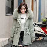 Send To Overcome The New 2024 Long Temperament Cotton-Padded Jacket Small Winter Plus Velvet Plus Thick Large Size Women Cotton-Padded Clothes-Outfit
